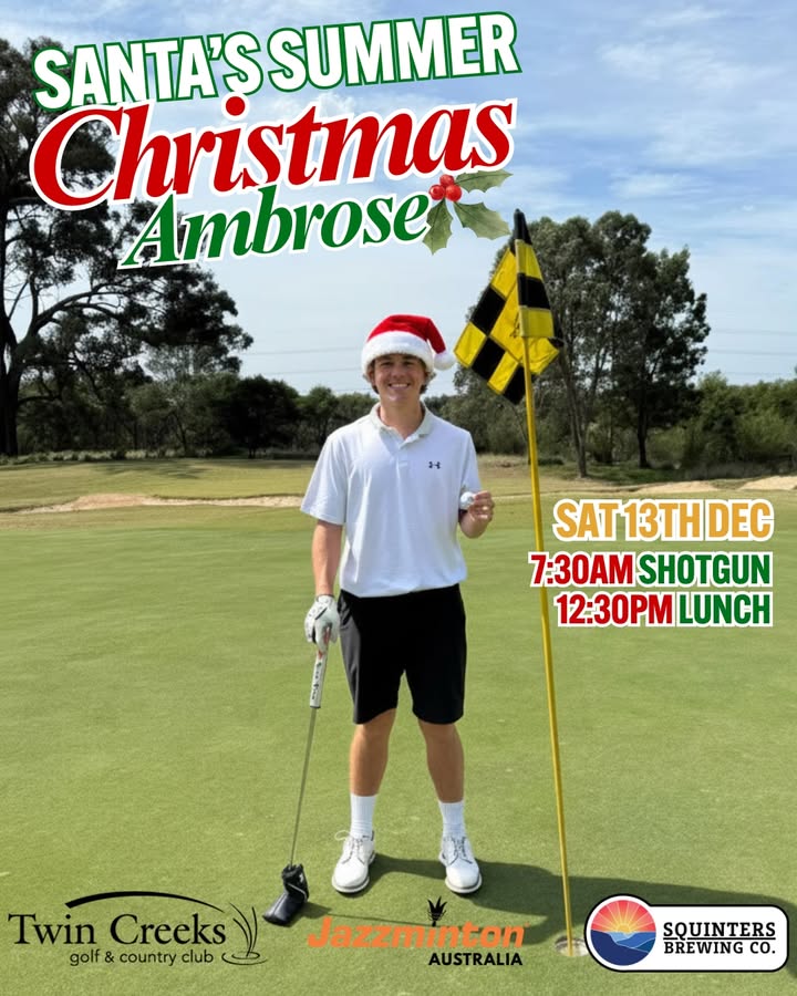 Featured image for “Santa’s Summer Christmas Ambrose Event at Twin Creeks Golf: Festive Golf Day & Christmas Buffet”