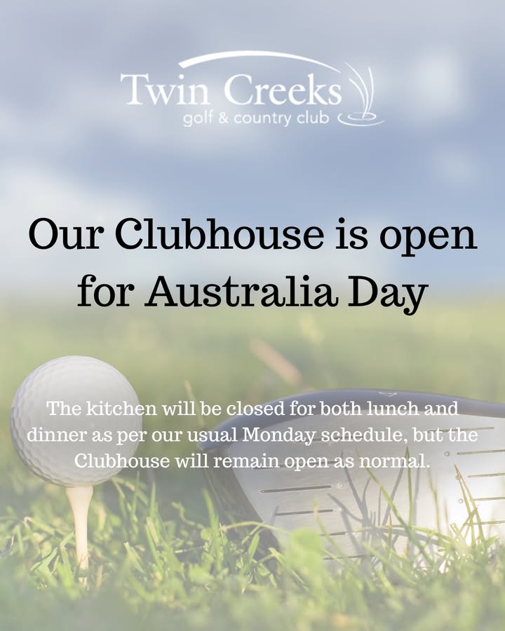 Featured image for “Australia Day Trading Hours at Twin Creeks Golf”