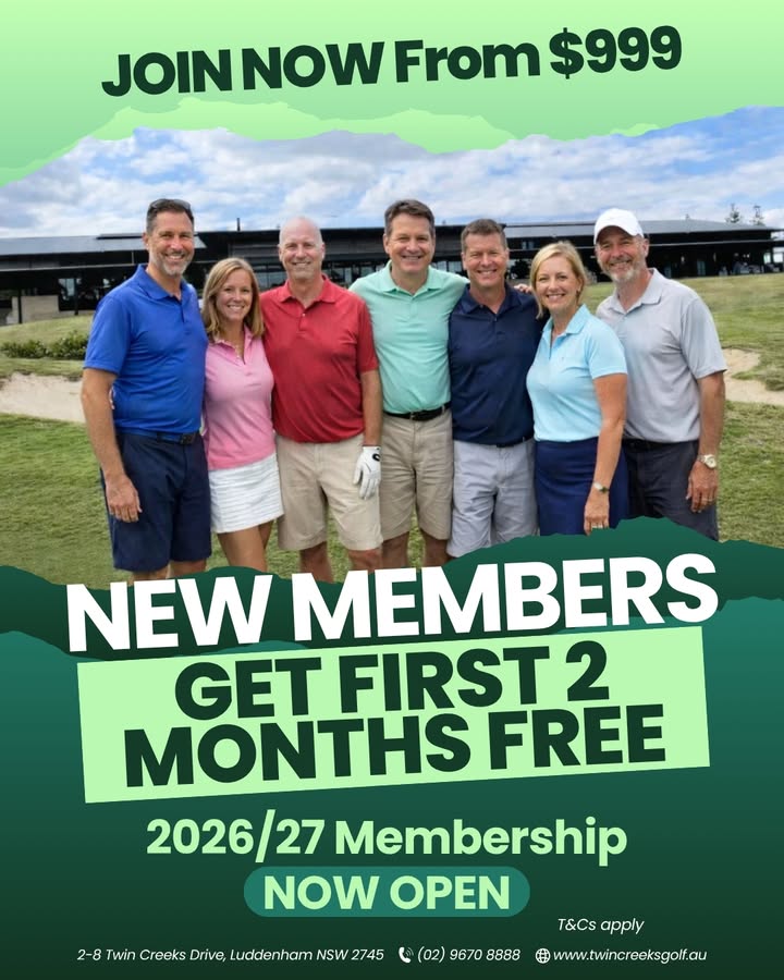 Featured image for “Join Twin Creeks Golf – 2026/27 Membership Now Open From $999”