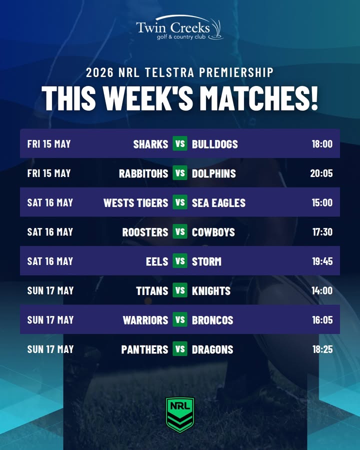 Featured image for “Watch the 2026 NRL Telstra Premiership Live at Twin Creeks Golf”