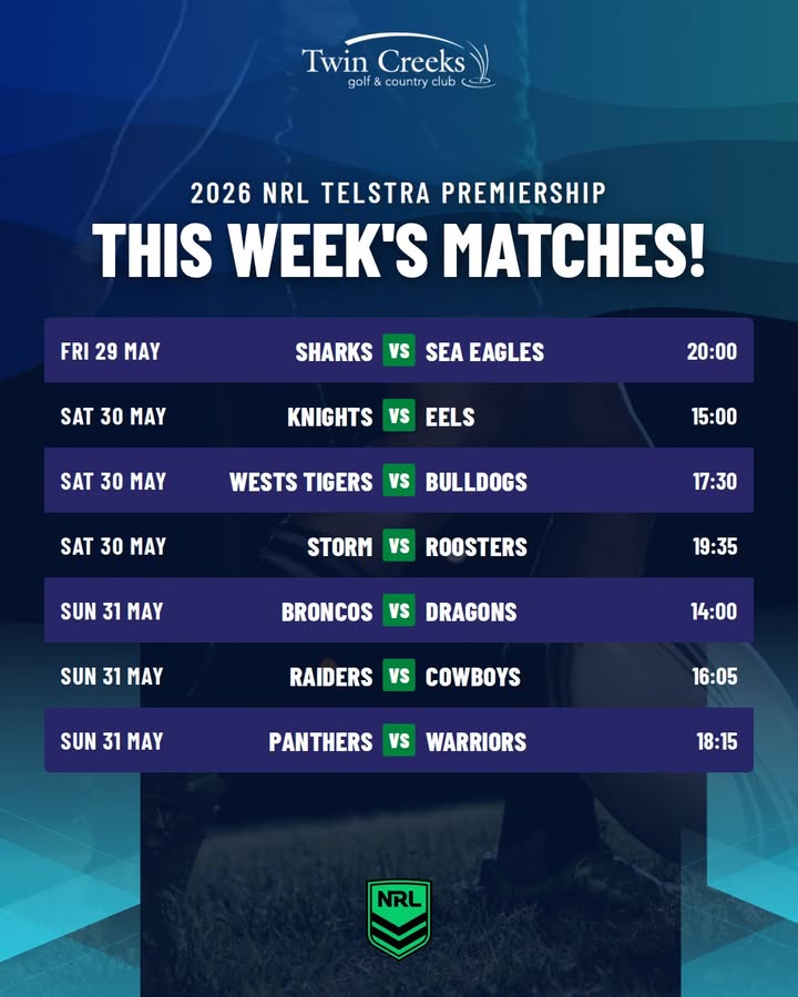 Featured image for “Watch the 2026 NRL Telstra Premiership This Week at Twin Creeks”