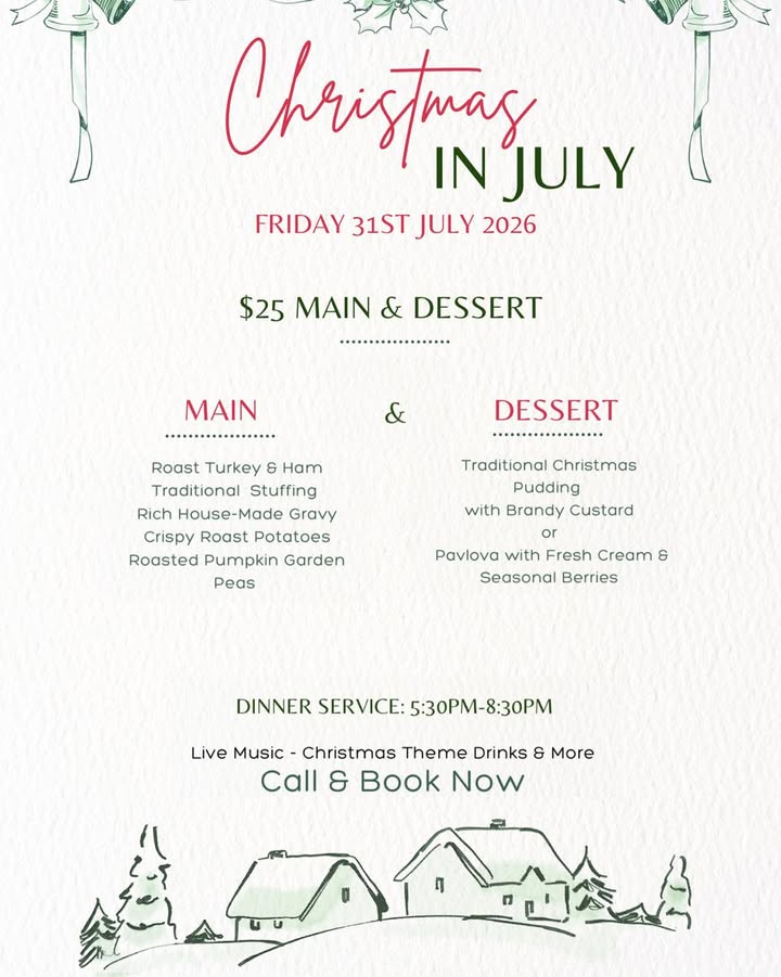 Featured image for “Christmas in July Dinner at Twin Creeks Golf”